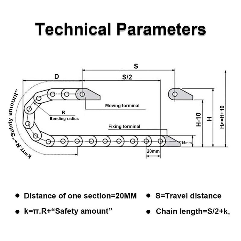 Machinery Protection Cable Carrier: Tough Wear-resistant Nylon, Stable Performance -40℃ To 80℃, Flame-retardant Structure for CNC Machine Tools, Robots Automated Warehouses - Image 4