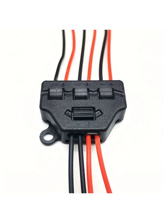 سانمرسن كابل توصيل سريع مقسم أسلاك 2 مدخل 6 مخرج هيكل نايلون لون أسود - Image 4