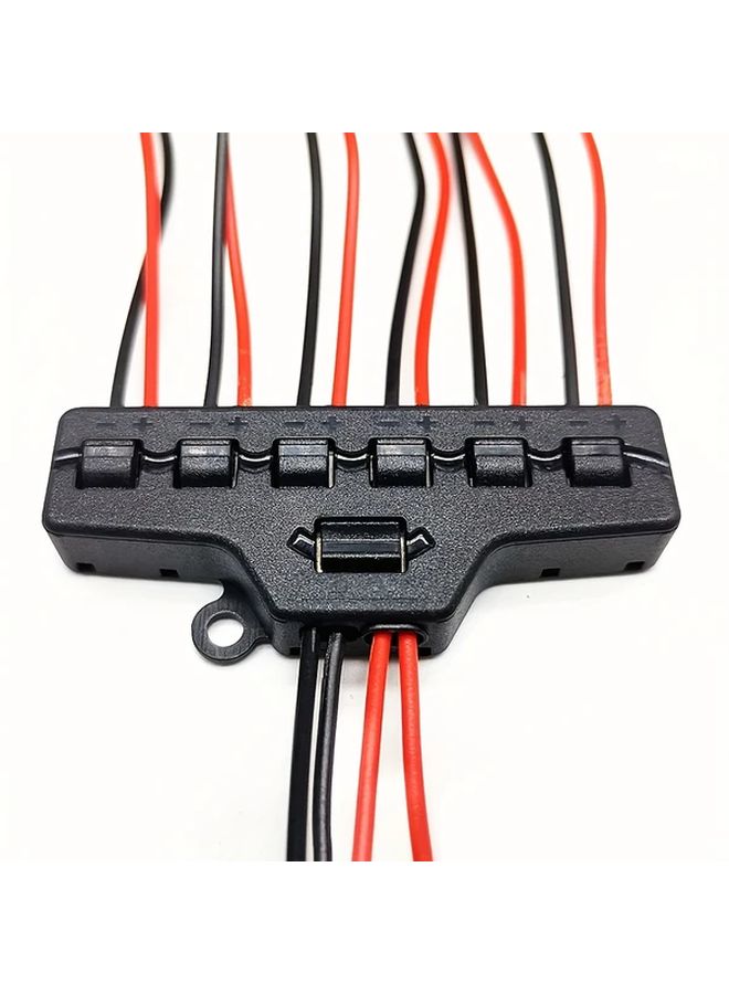 سانمرسن كابل توصيل سريع مقسم أسلاك 2 مدخل 6 مخرج هيكل نايلون لون أسود - Image 5