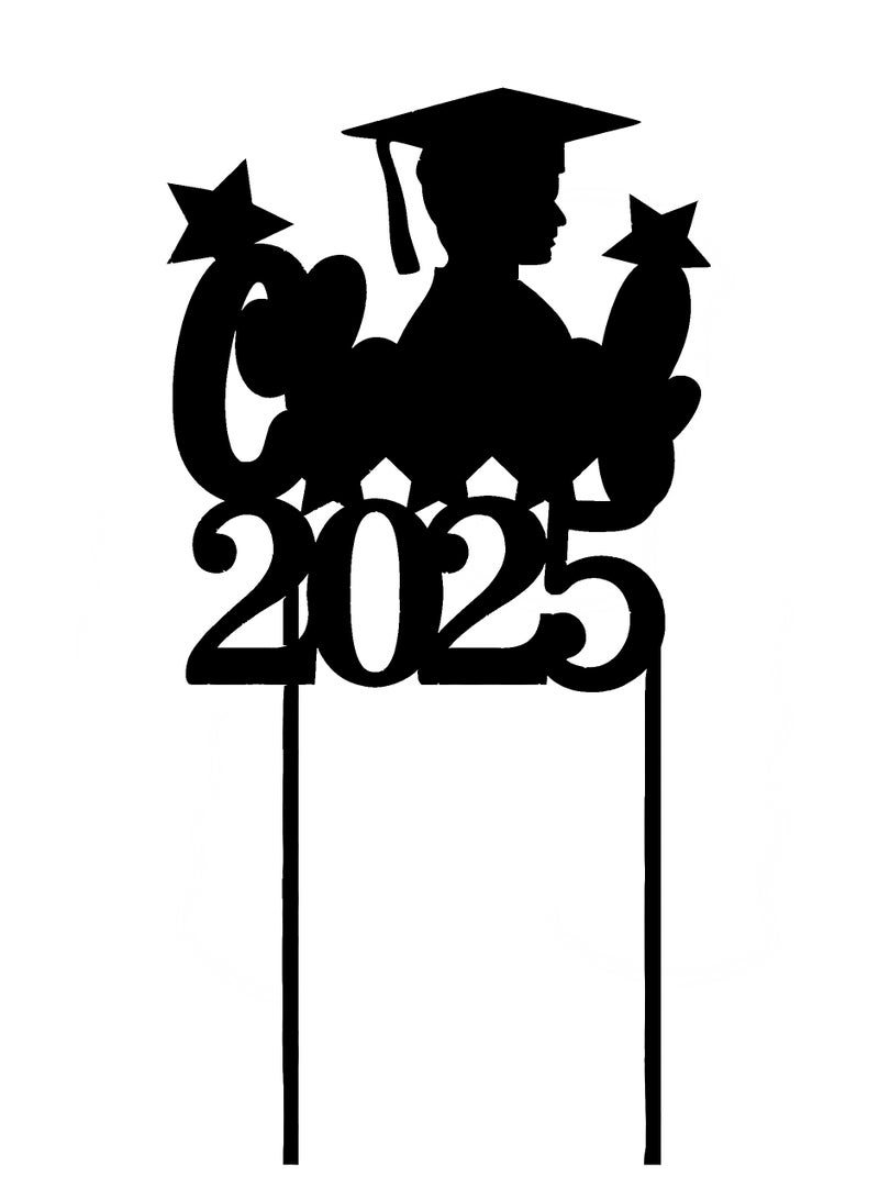 زينة كعكة التخرج "GRADE 2025"، أفضل الهدايا لحفل التخرج، ديكورات التخرج - Image 1