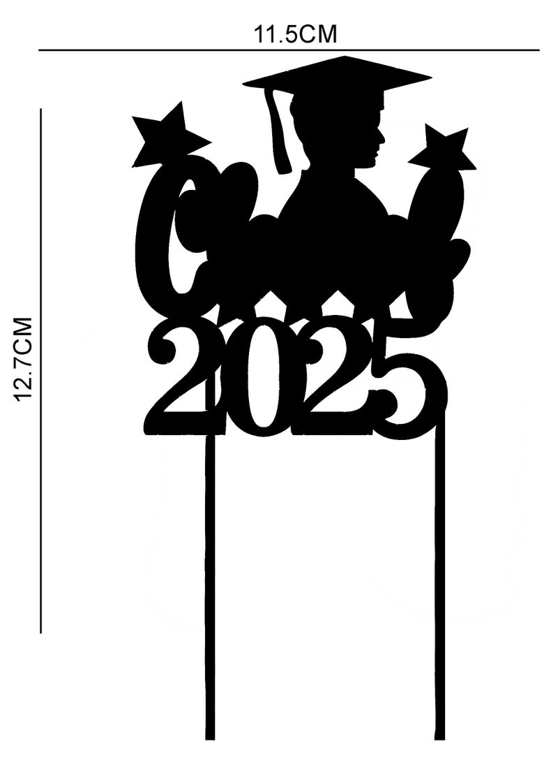 زينة كعكة التخرج "GRADE 2025"، أفضل الهدايا لحفل التخرج، ديكورات التخرج - Image 2