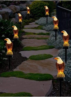 BBstore Solar powered decorative garden eagle that lights up all night and charges automatically during the day set of 5  - Image 3