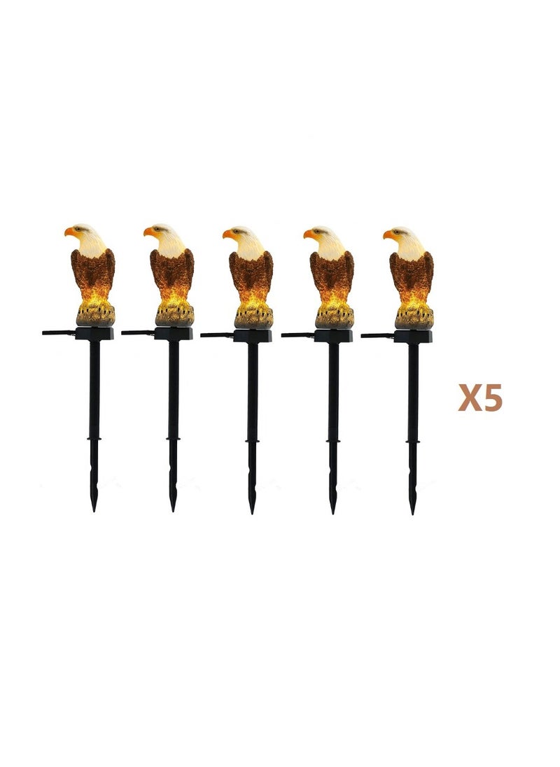 BBstore - Solar powered decorative garden eagle that lights up all night and charges automatically during the day set of 5 - Image 1