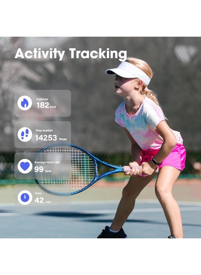 EURANS Kids Fitness Tracker for Boys Girls Teens, IP68 Waterproof Activity Tracker with Heart Rate, Blood Oxygen & Sleep Monitor, Alarm Clock, Calorie Counter, Step Counter - Image 3