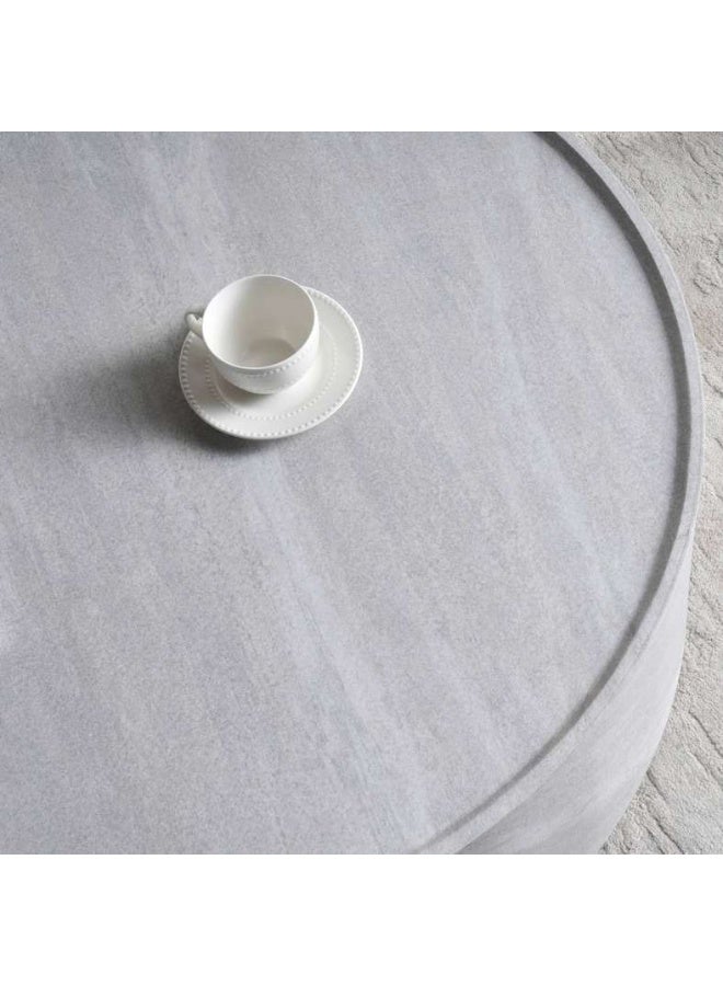 Pan Home Grey Round Coffee Table for Living Room - Image 4