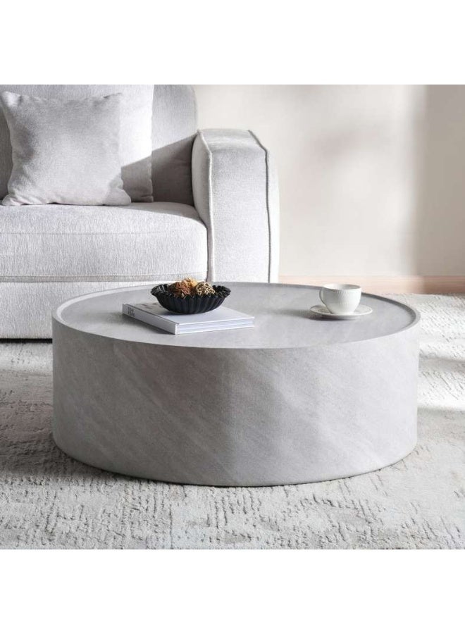 Pan Home Grey Round Coffee Table for Living Room - Image 3