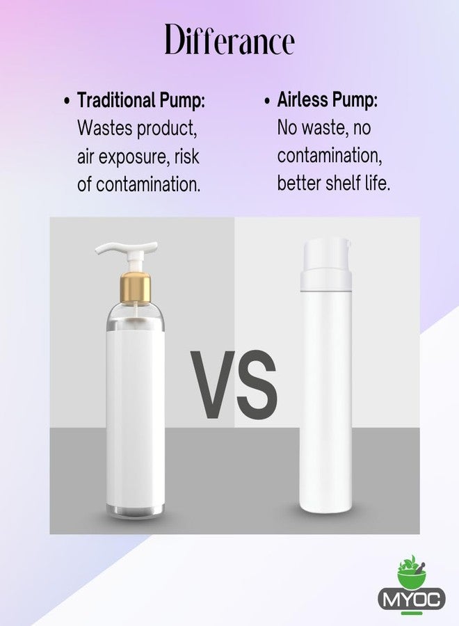 MYOC White Airless Bottle Set with White Pump| 4 Bottles | 30ml | Leak-Proof & Precise Dispensing | Ideal for DIY Beauty & Skincare - Image 5