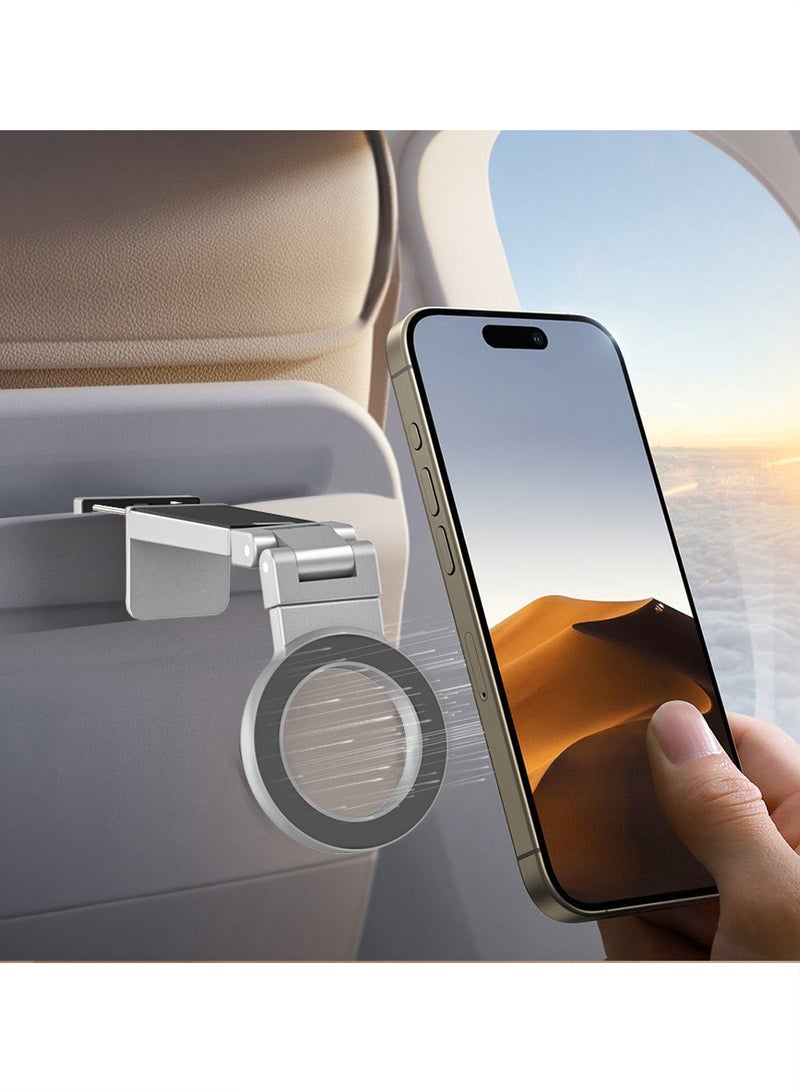 إكس ليفيل حامل هاتف مغناطيسي فائق القوة للسيارة، مصنوع من سبائك الألومنيوم خفيف الوزن، قابل للتعديل بزاوية 360 درجة، صغير الحجم وقابل للحمل، مناسب للسيارة، المكتب، السكن، المطبخ، رحلات العمل (فضي). - Image 2