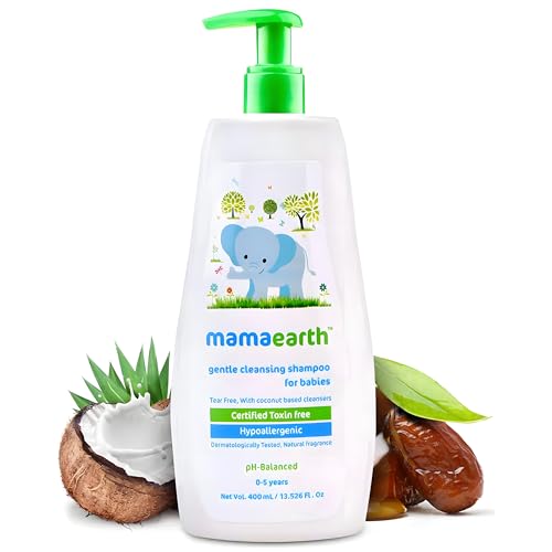 Mamaearth Gentle Cleansing Shampoo for Babies | Infused with Coconut, Jojoba Oil, Calendula Extract & Aloe Vera Extract | Tear-Free Natural Shampoo | 400 ml - Image 1
