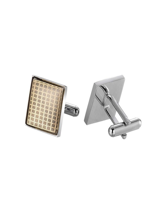 Wynameleri UJOY Fashion Cuff links Cufflinks for Men Formal Square Brown in Gift Box - Image 1