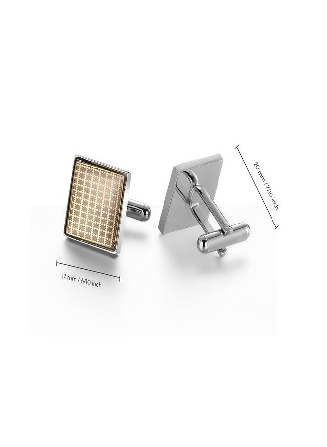 Wynameleri UJOY Fashion Cuff links Cufflinks for Men Formal Square Brown in Gift Box - Image 2