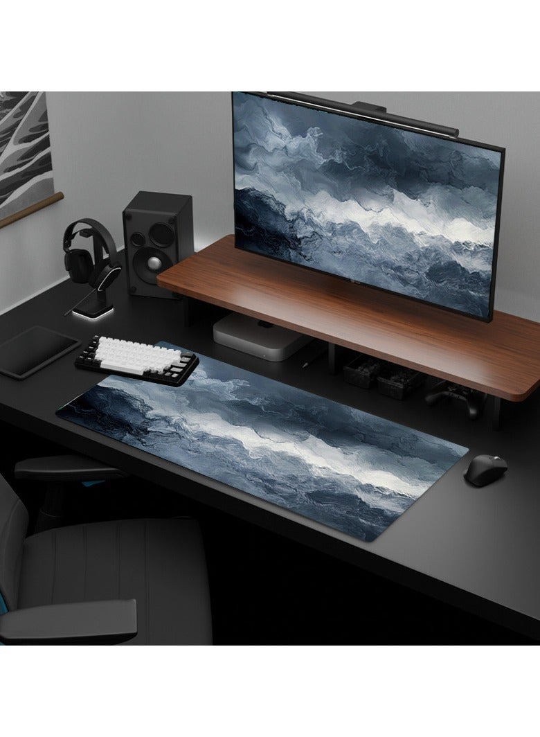 Large Mouse Pad - Premium Non-Slip Rubber Desk Mat, Heat Transfer Printing, Elegant  Functional，Premium Oversized Desk Pad，Cold Aesthetic, Anti-Slip, Durable Rubber Gaming Mouse Mat - Image 2
