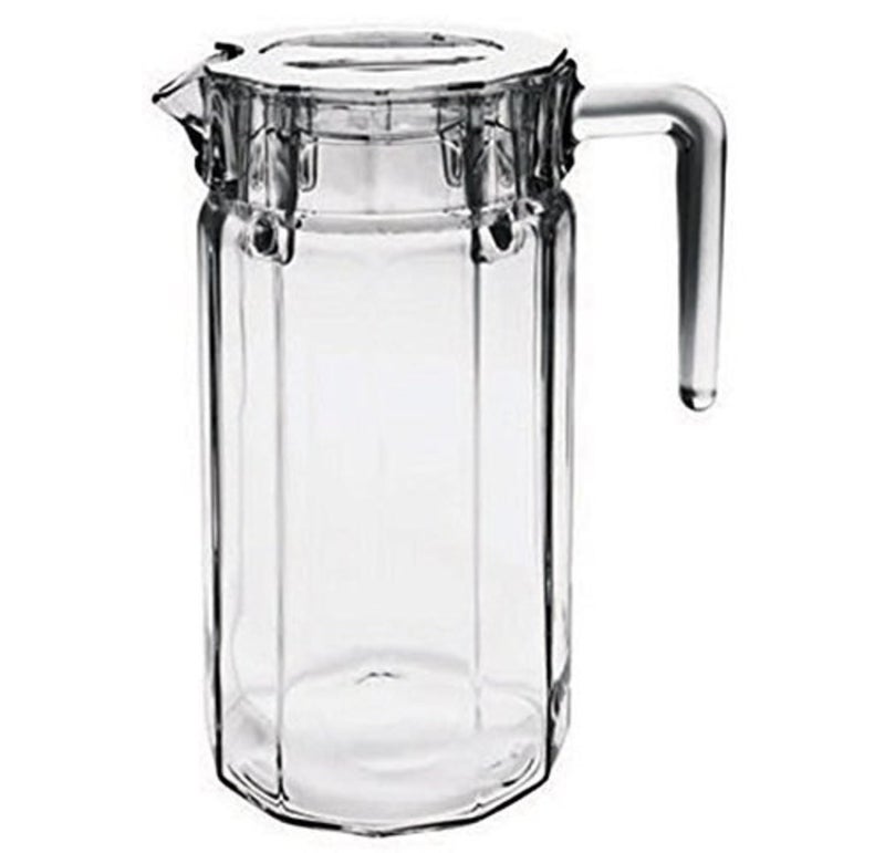 Pure Source India Glass Water Jug/Pitcher, 1 LTR, Clear - Image 1