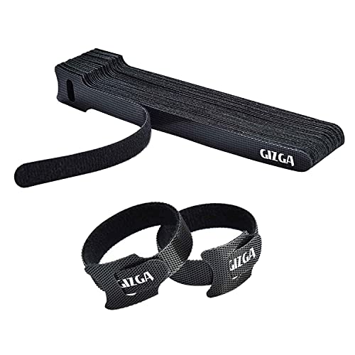 Gizga Essentials Cable Organiser, Cord Management System for PC, TV, Home Theater, Speaker & Cables, Reusable Cable Organizer for Desk, WFH Accessories, Double Sided Hook & Loop Wire Organizer, 30 - Image 1