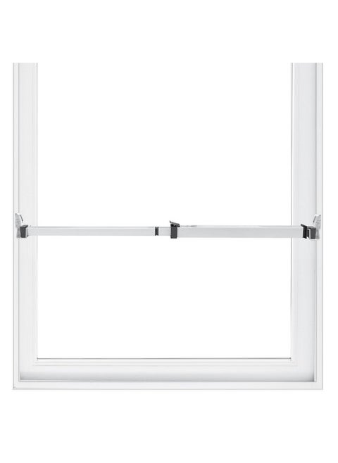 SecurityMan Window Security Bar - Easy Install for Horizontal/Vertical Windows - Adjustable Window Lock Bar (Child Proof/Heavy Duty Iron) - Extendable (14.25" to 37") Security Bars for Windows - White