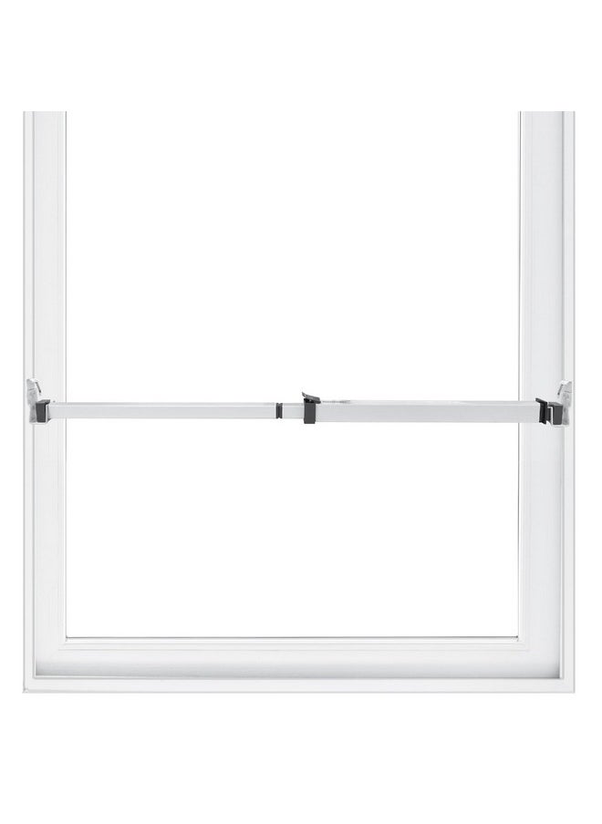 SECURITYMAN - SecurityMan Window Security Bar - Easy Install for Horizontal/Vertical Windows - Adjustable Window Lock Bar (Child Proof/Heavy Duty Iron) - Extendable (14.25" to 37") Security Bars for Windows - White - Image 1