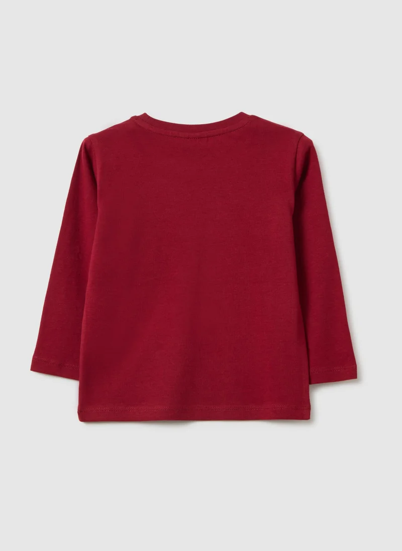 او في اس BABY PURE COTTON RED REGULAR FIT SWEATER