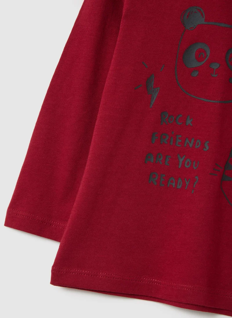 او في اس BABY PURE COTTON RED REGULAR FIT SWEATER