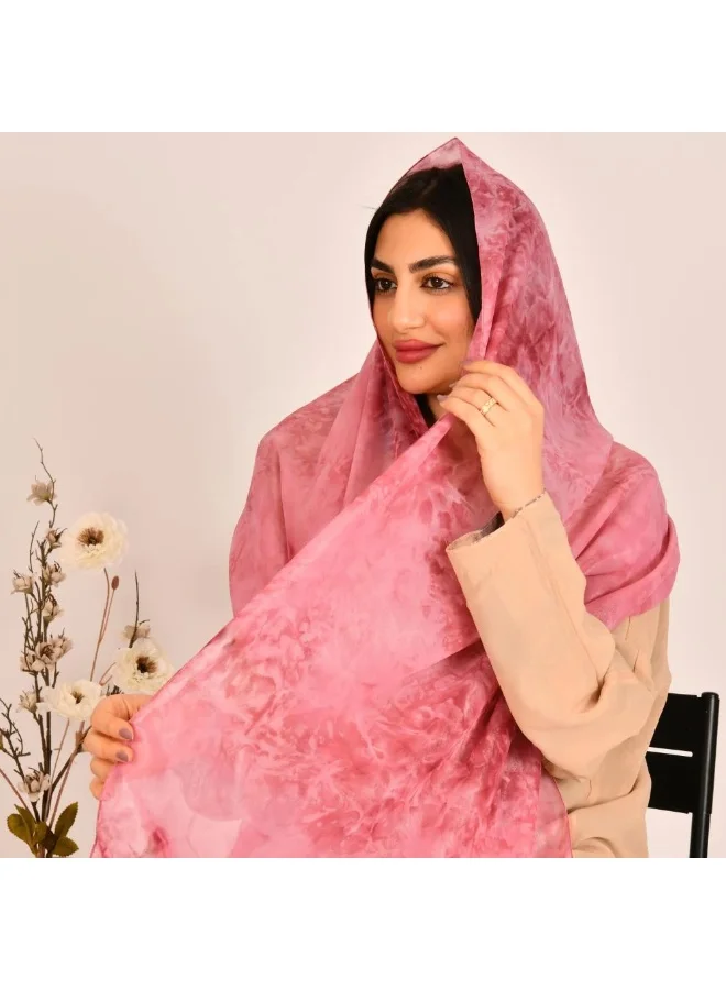 lamha abaya Ombre fabric shawl in shades of pink