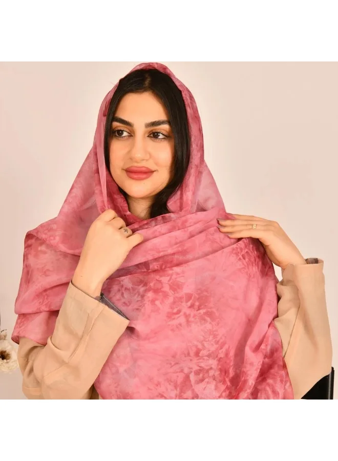lamha abaya Ombre fabric shawl in shades of pink