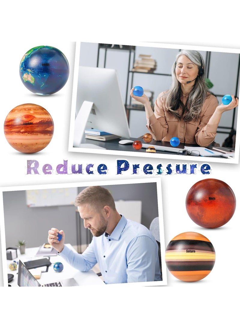Generic - 9 Pieces Planetary Stress Ball Toy, Space Educational Toys,Stress Relief Balls, High Anxiety Reliever Squeeze Toy, Relieve Your Anxiety in Life and Work - Image 1
