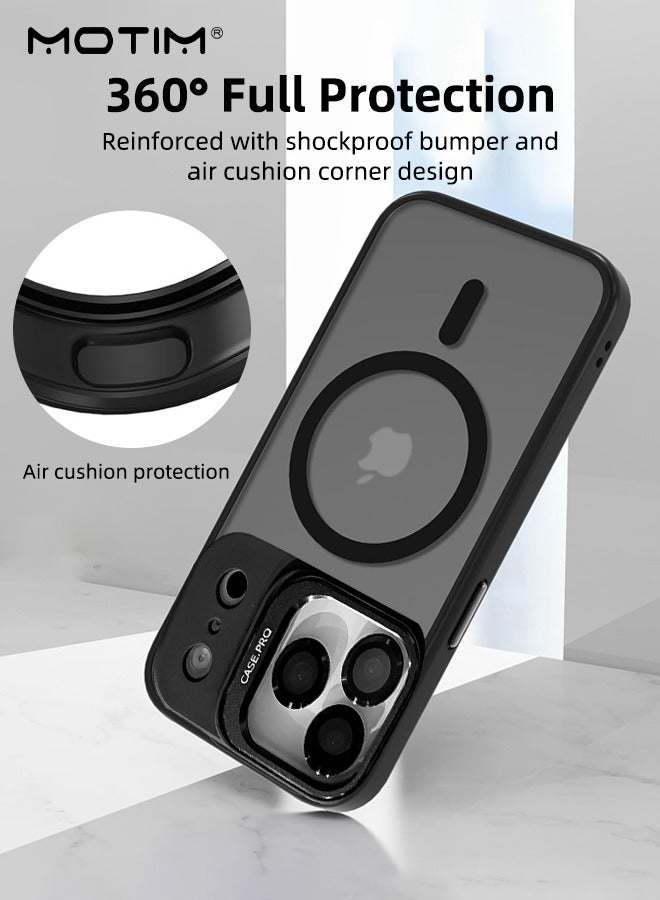 موتيم لحافظة iPhone 17 Pro Max مع حامل، غطاء للتحكم في الكاميرا متوافق مع MagSafe، حافظة هاتف مغناطيسية بحماية من السقوط بمستوى عسكري لـ iPhone 17 Pro Max، غطاء خلفي مقاوم للخدش - Image 2