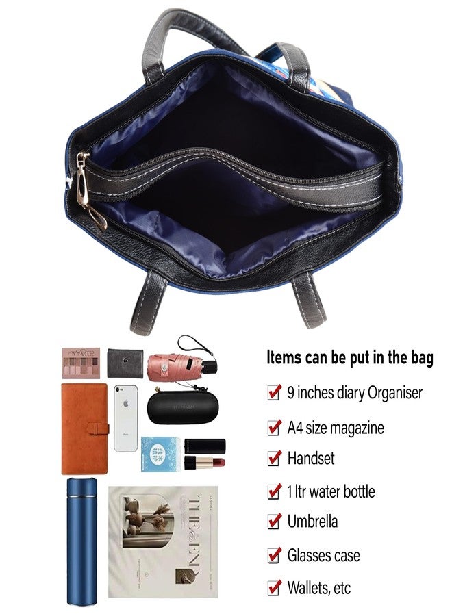 Revmark Zodiac Signature Totes- Aquarius Edition | Two Compartments, Digital Print | Spacious | PU Leather | Pack of 1 - Image 5