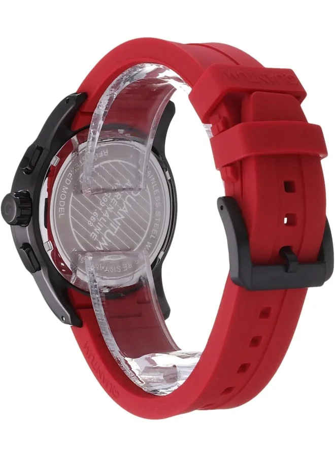 Quantum Quantum Men's Quartz Movement Watch, Multi Function Display and Silicone Strap - ADG991.668, Red