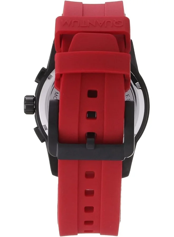 Quantum Quantum Men's Quartz Movement Watch, Multi Function Display and Silicone Strap - ADG991.668, Red