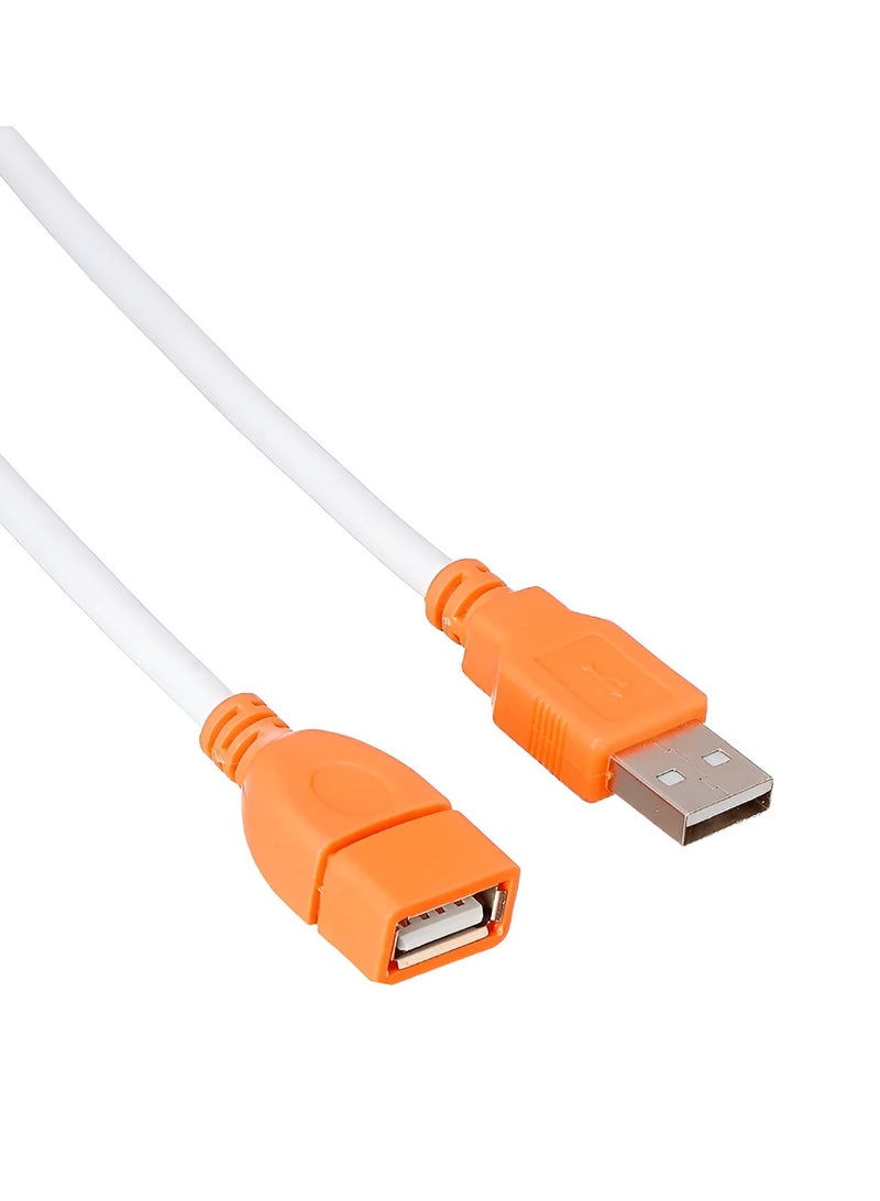 USB 1.5M Computer Cable - High Quality, Easy to Use, Perfect for Safe Device Relocation, WHITE - Image 1