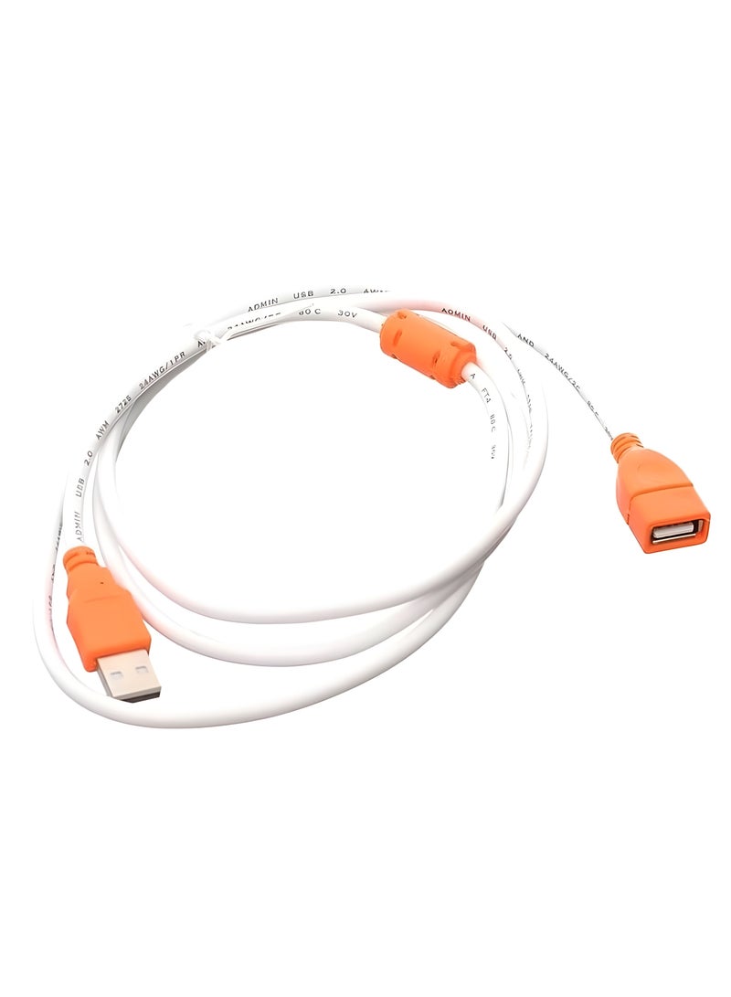 USB 1.5M Computer Cable - High Quality, Easy to Use, Perfect for Safe Device Relocation, WHITE - Image 3