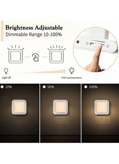 Alruht 2 Pack Plug in Dimmable LED Night Light with Auto Dusk to Dawn Sensor, Soft Warm White Nightlights for Adults Kid Rooms, Bedrooms, Bathroom, Hallway, and Kitchen  - Image 2