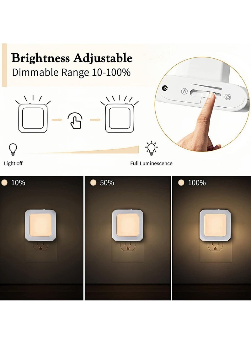Alruht 2 Pack Plug in Dimmable LED Night Light with Auto Dusk to Dawn Sensor, Soft Warm White Nightlights for Adults Kid Rooms, Bedrooms, Bathroom, Hallway, and Kitchen  - Image 2