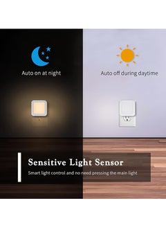 Alruht 2 Pack Plug in Dimmable LED Night Light with Auto Dusk to Dawn Sensor, Soft Warm White Nightlights for Adults Kid Rooms, Bedrooms, Bathroom, Hallway, and Kitchen  - Image 4