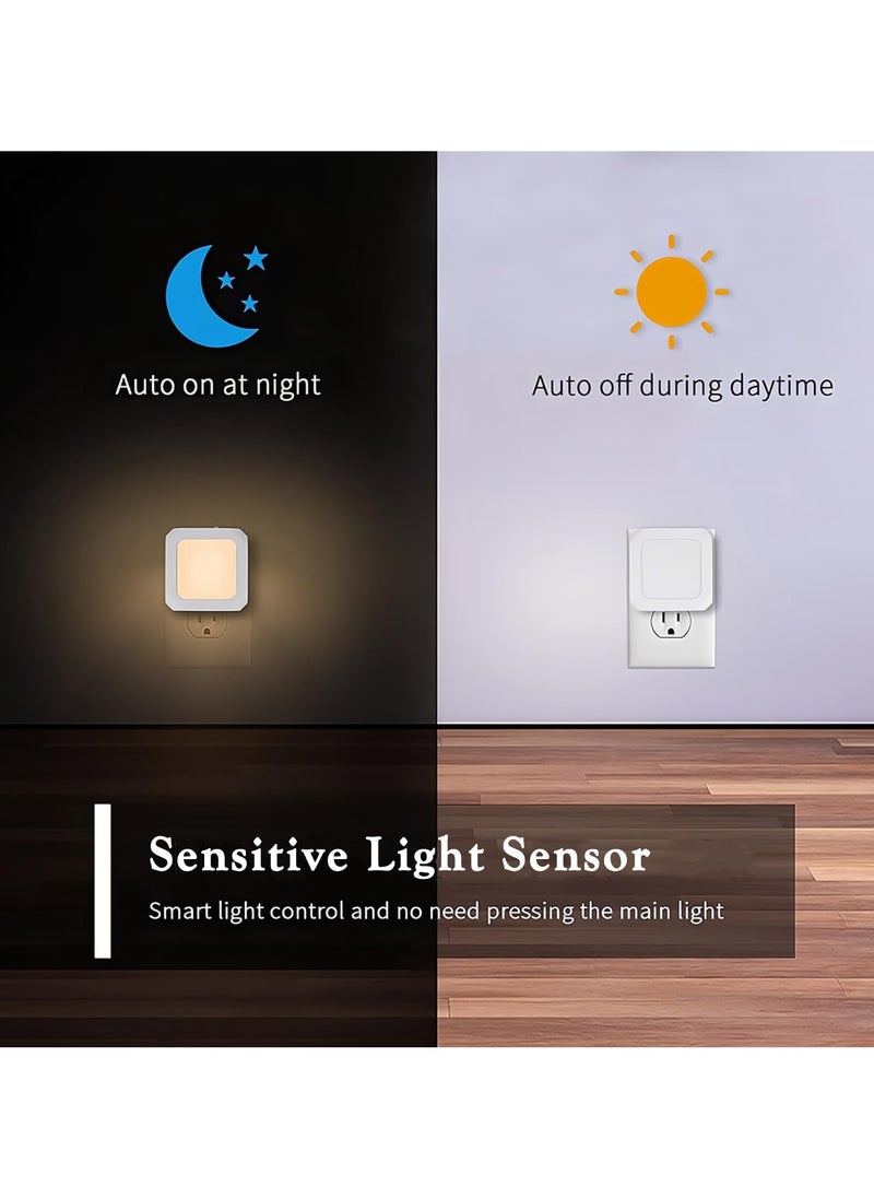 Alruht 2 Pack Plug in Dimmable LED Night Light with Auto Dusk to Dawn Sensor, Soft Warm White Nightlights for Adults Kid Rooms, Bedrooms, Bathroom, Hallway, and Kitchen  - Image 4