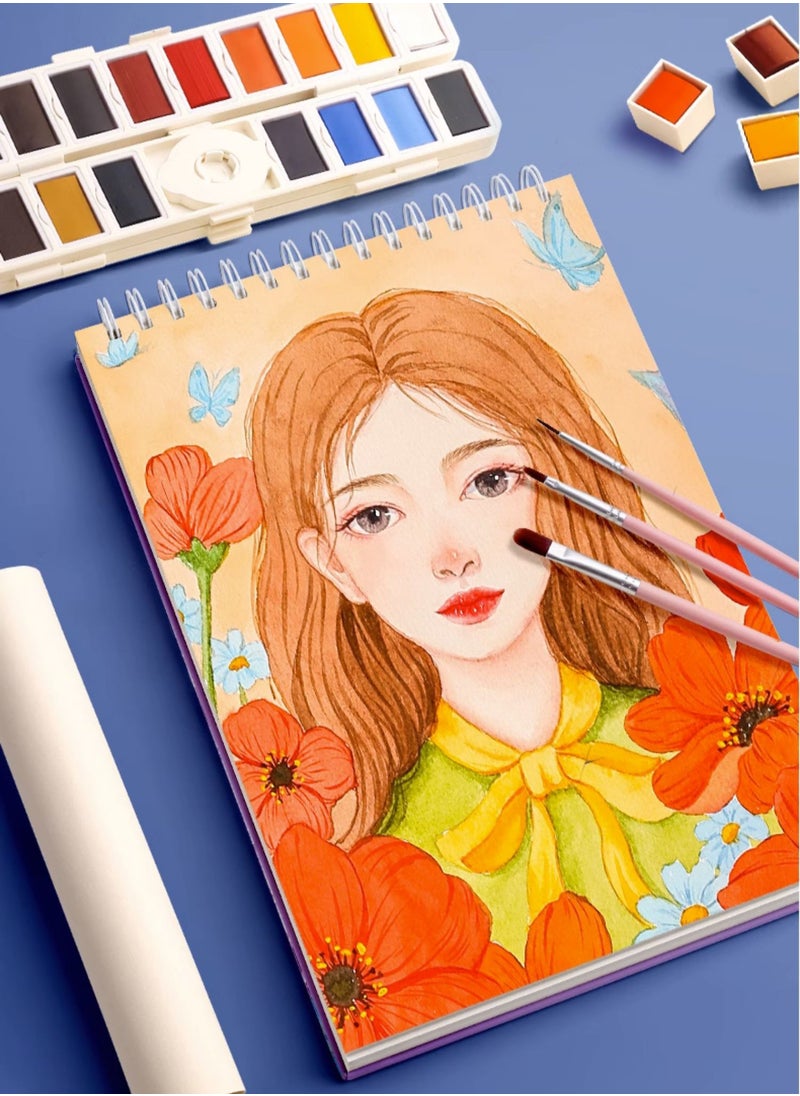 LKTOCAFT - A4 Art Cover Sketch Book, 1 Pack 60 Sheet Drawing Book, Spiral Bound Sketch Pad,120 Gms Drawing Pad Art Supplies - Image 1