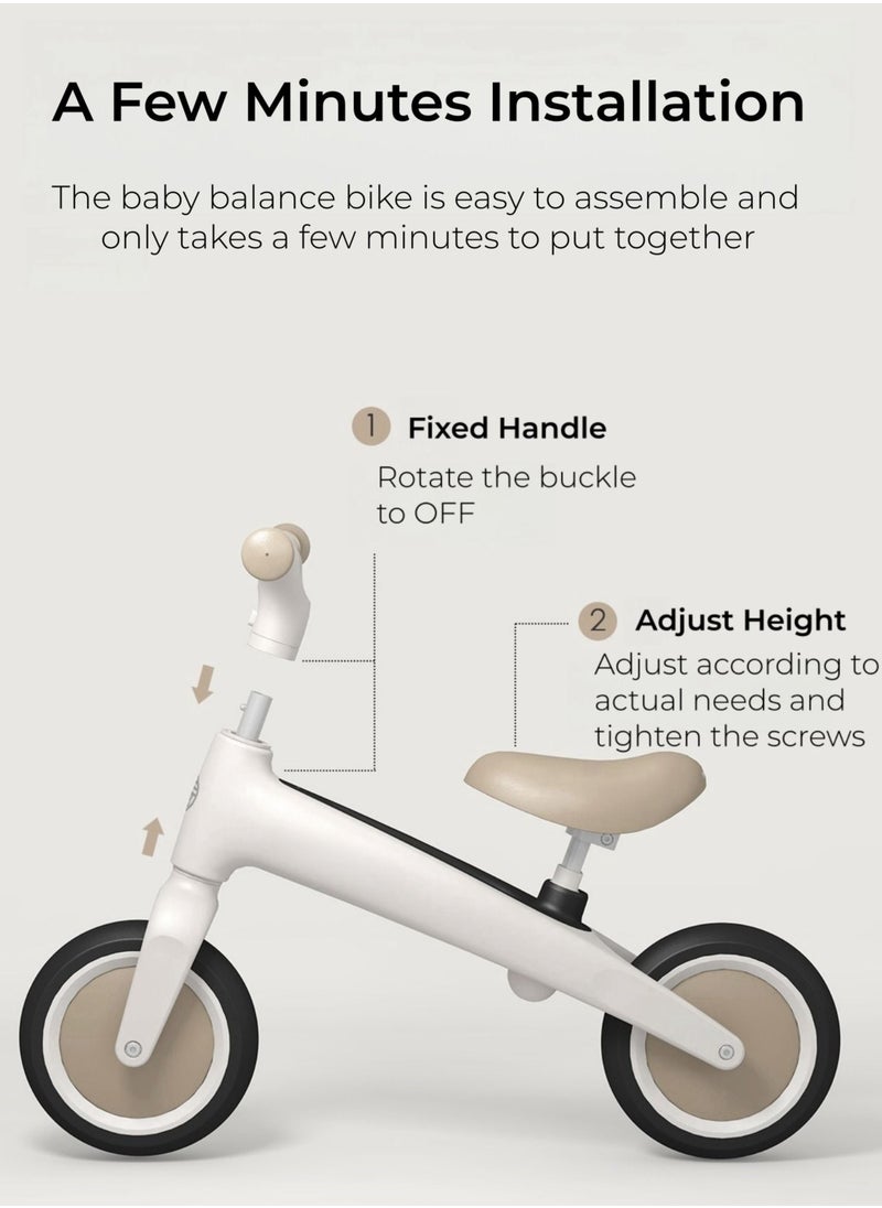 No Pedal Balance Bicycle for Kids 18 Months to 5 Years, Baby Toddler Training Bike Includes Padded Seat, Mini Grips & Flat-Free Tires