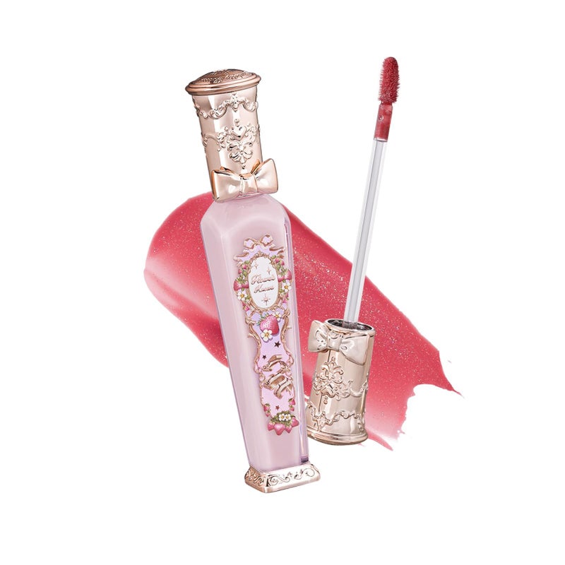Flower Knows Violet Strawberry Rococo Glowy Lip Gloss,Moisturizing Shimmery