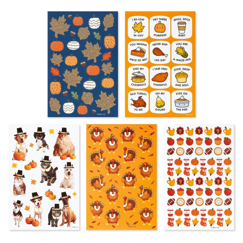 American Greetings 600Count Thanksgiving Stickers for Kids Assorted Thanksgiving Themes