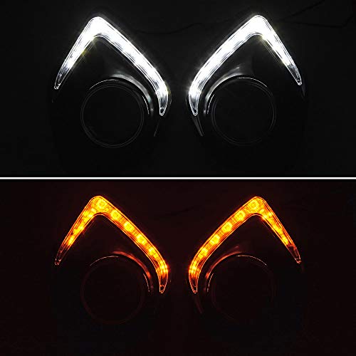 Astra Depot مجموعة أسترا ديبوت لمصابيح LED النهارية DRL + مصابيح ضباب H11 زجاج حقيقي بديل OE لموديلات 2013 2014 2015 ميتسوبيشي ASX أوتلاندر سبورت 8321A578 8321A577 - Image 5