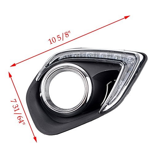 Astra Depot مجموعة أسترا ديبوت لمصابيح LED النهارية DRL + مصابيح ضباب H11 زجاج حقيقي بديل OE لموديلات 2013 2014 2015 ميتسوبيشي ASX أوتلاندر سبورت 8321A578 8321A577 - Image 3