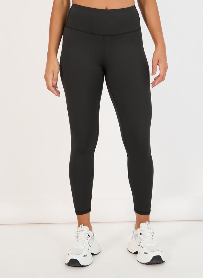 Styli Active Broad Waistband Basic Leggings - Image 1