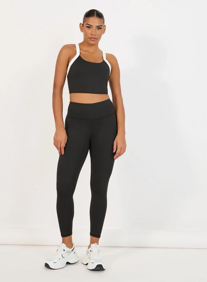 Styli Active Broad Waistband Basic Leggings