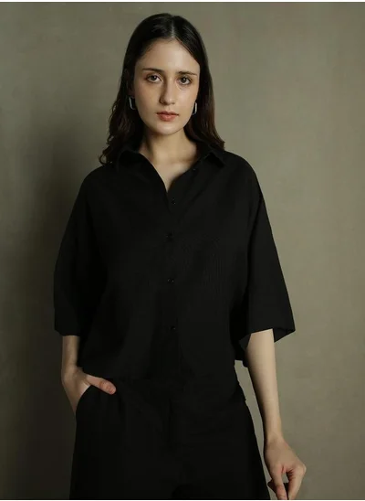 Dennis Lingo Relaxed Fit Black Top – Comfortable and Trendy