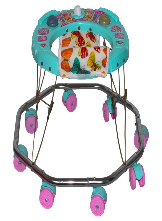 EVOSHINE Baby Walker for Kids 6-18 Months | 360° Rotating Wheels | Soft Cushion Seat | Unique Design Walking Support for Boys & Girls (Grey) - Image 1