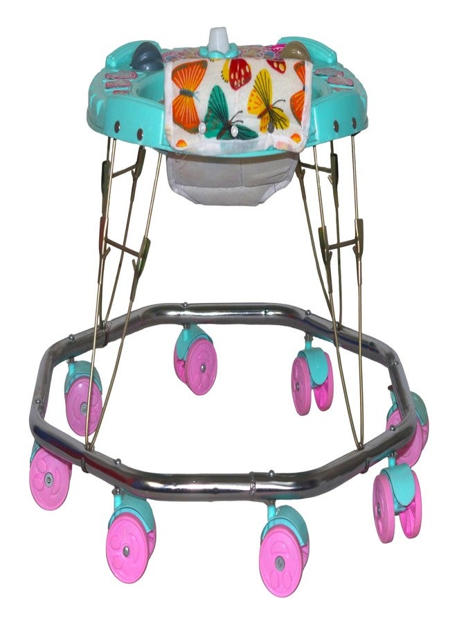 EVOSHINE Baby Walker for Kids 6-18 Months | 360° Rotating Wheels | Soft Cushion Seat | Unique Design Walking Support for Boys & Girls (Grey) - Image 3