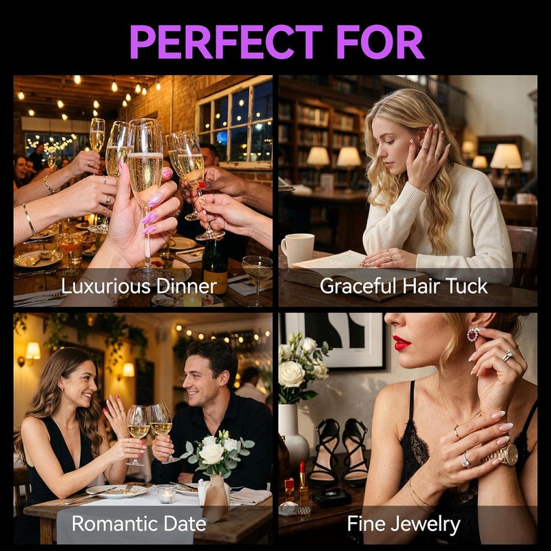 gelike ec Nail Tips for Flat Beds: 240Pcs Medium Almond Soft Gel Full Cover Pre-etched Seamless Half Matte PMMA False Nails for Extensions, No-Lift Press On Tips for Dates & Events, 12 Sizes - Image 5
