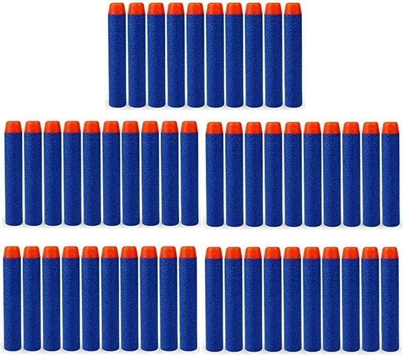 HOUSE HATCH Foam Toy Bullets for Nerf N-Strike Elite Guns, Soft Plastic Dart Refill Pack, Compatible with Nerf Blasters (Blue, Pack of 20) - Image 5