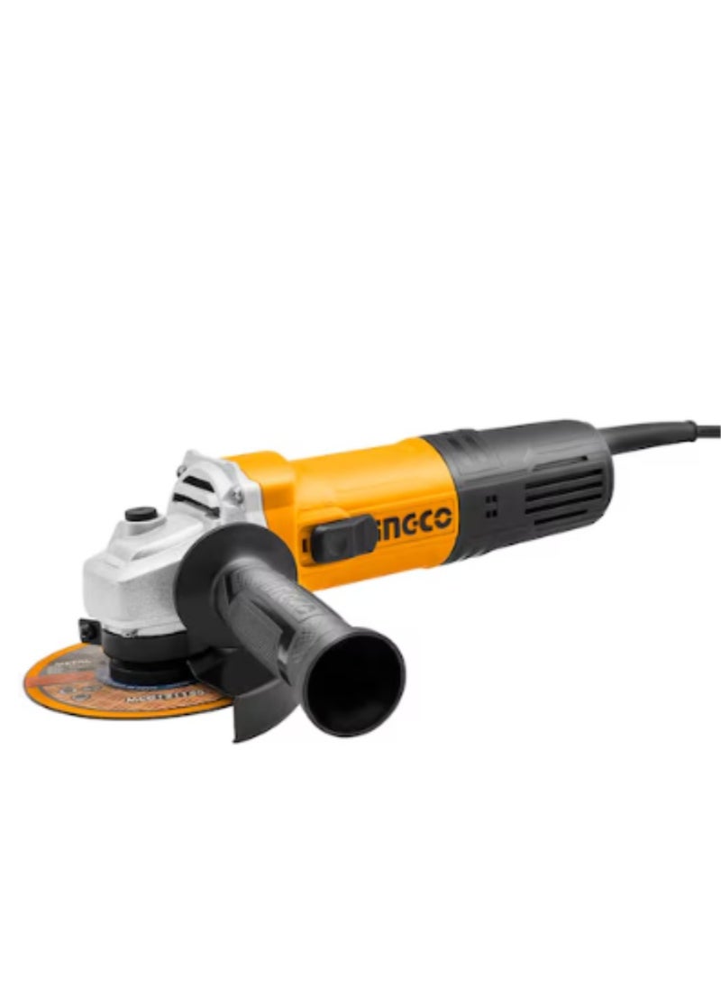 INGCO 750W 115mm Angle Grinder with Extra Handle. Yellow colour, 9x30x14cm  - Image 1