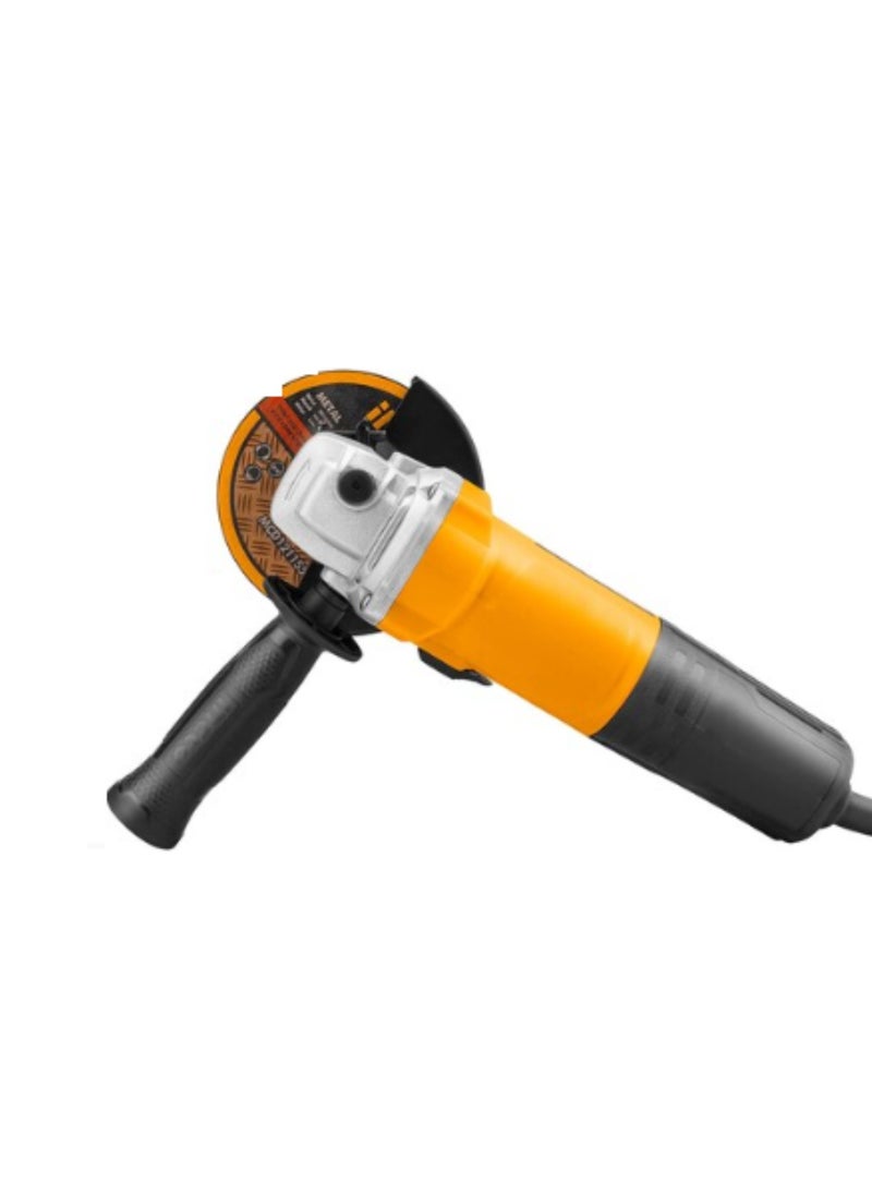 INGCO 750W 115mm Angle Grinder with Extra Handle. Yellow colour, 9x30x14cm  - Image 2